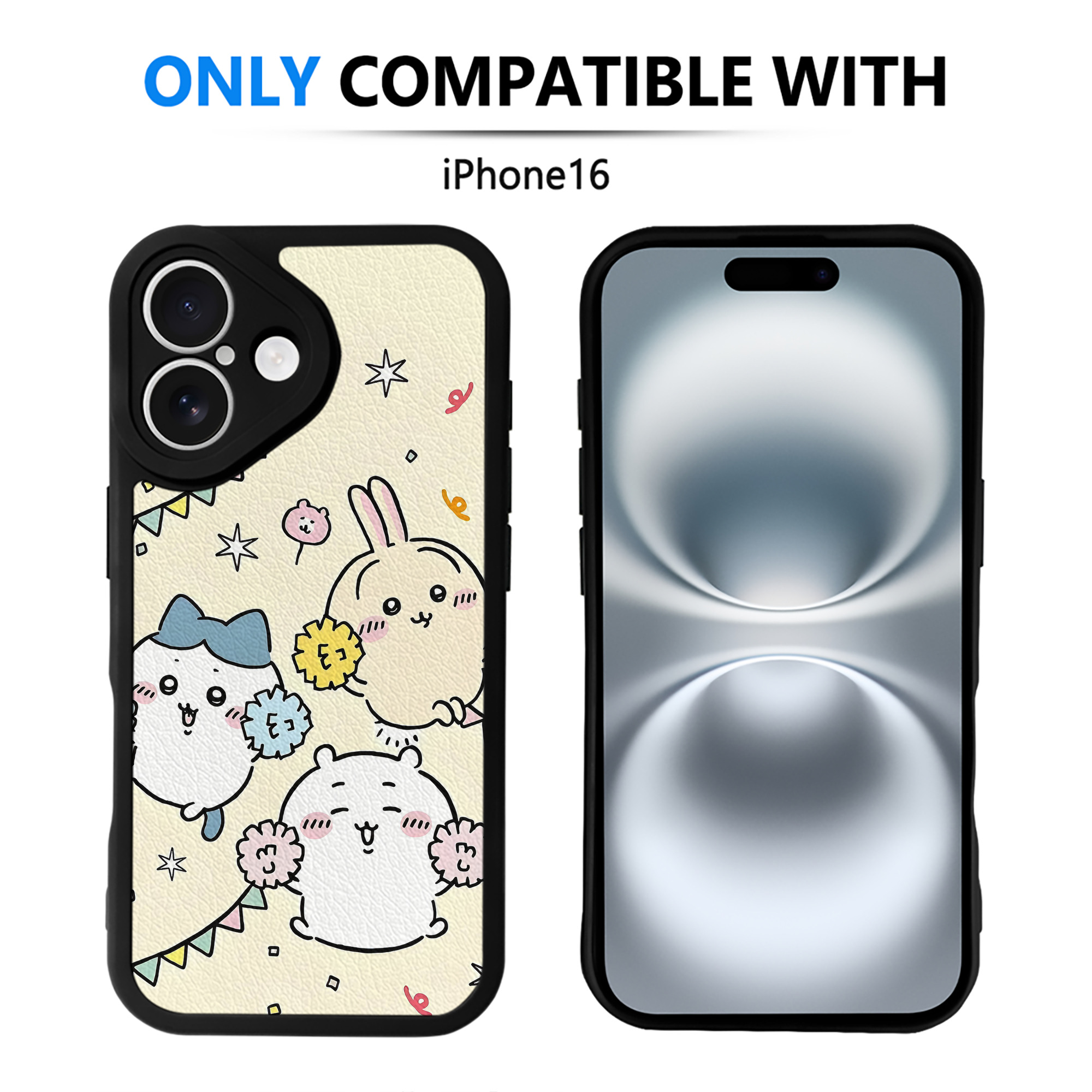 （画像用） ちいかわ Chii-kawa 【iPhone 16シリーズ対応】シリコンスマホケース（レザー調） 材質：シリコン